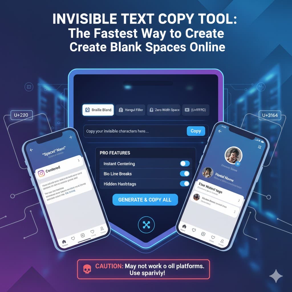 Invisible Text Copy Tool Cara Tercepat Membuat Ruang Kosong Online