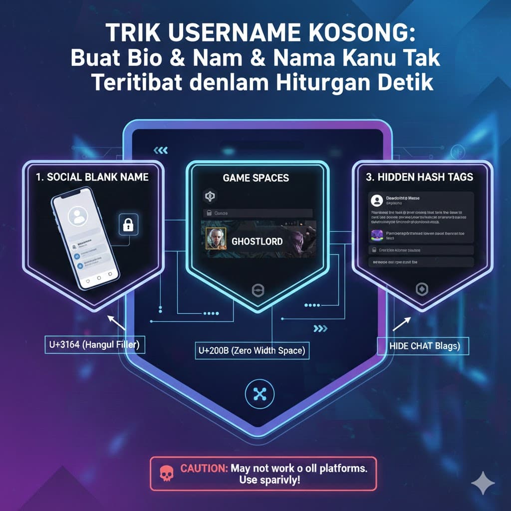Trik Username Kosong dengan Invisible Characters